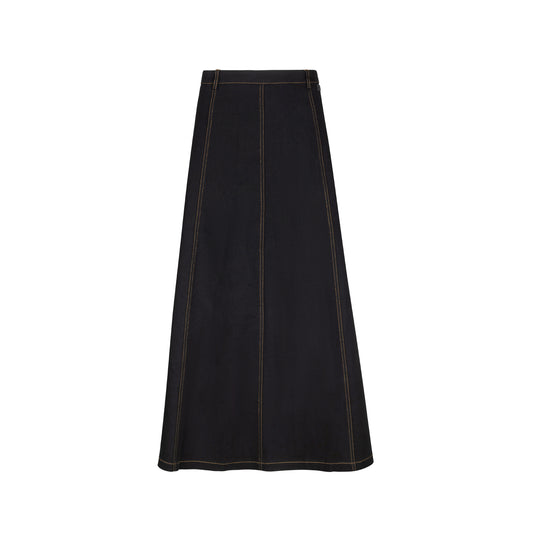 Denim Panel Skirt