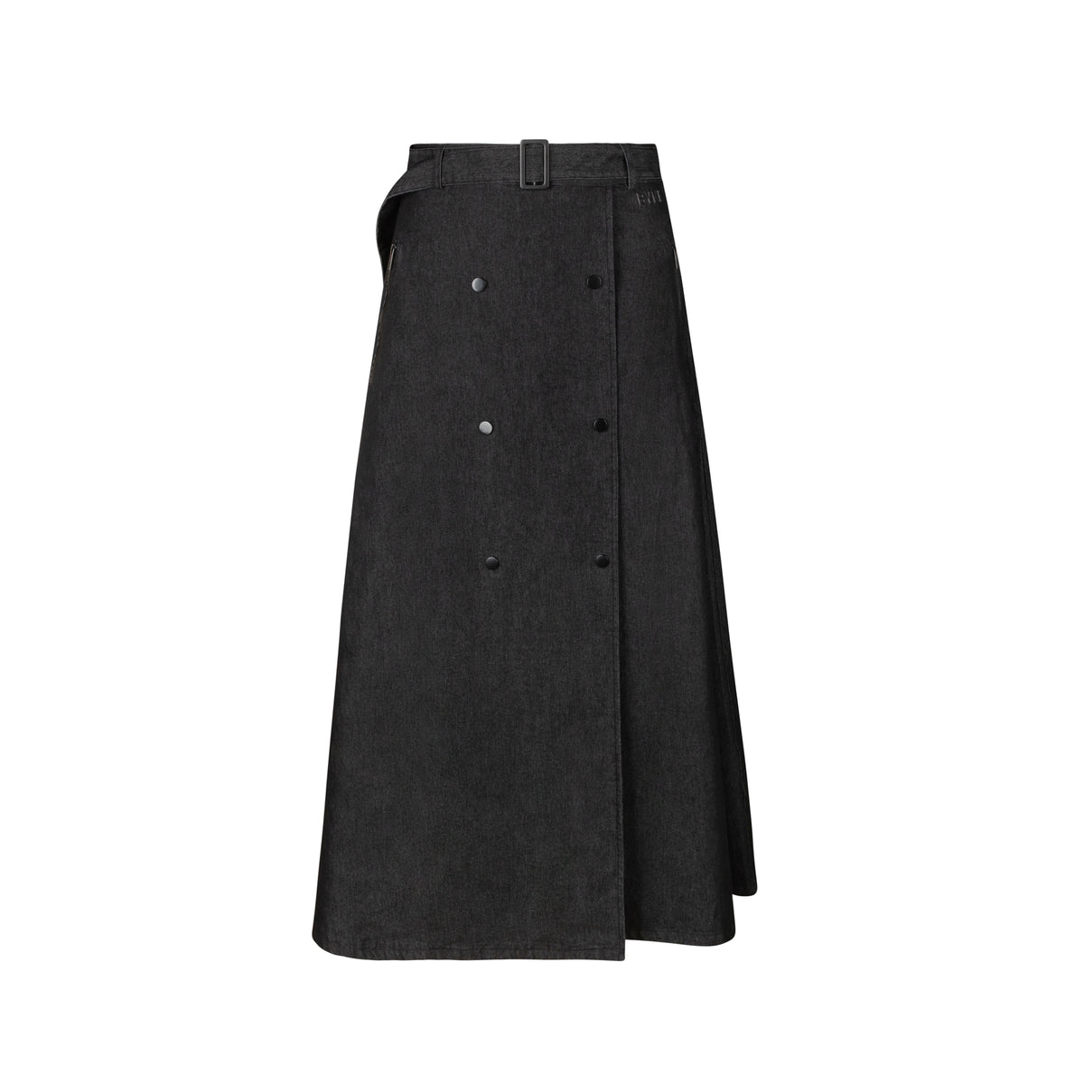 Double Breasted Denim Skirt