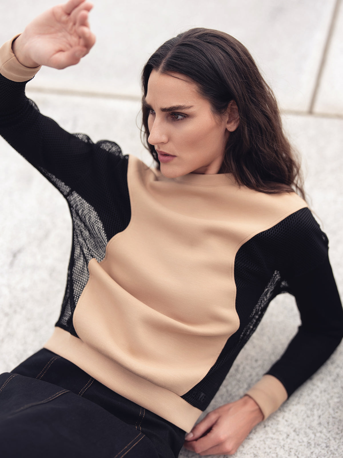 Scallop Mesh Top