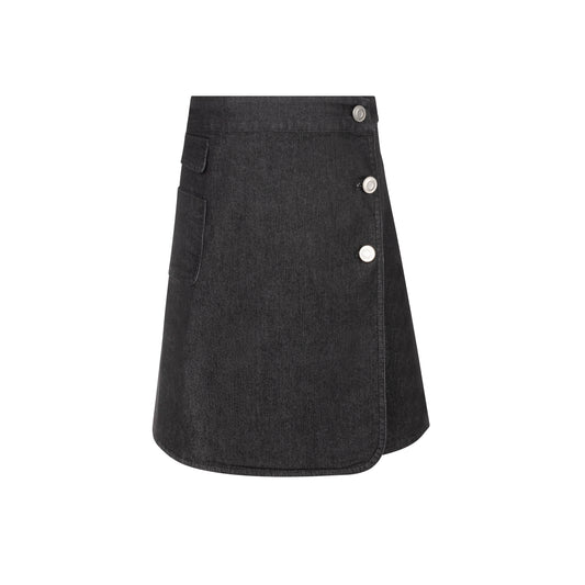 DENIM WRAP SKIRT