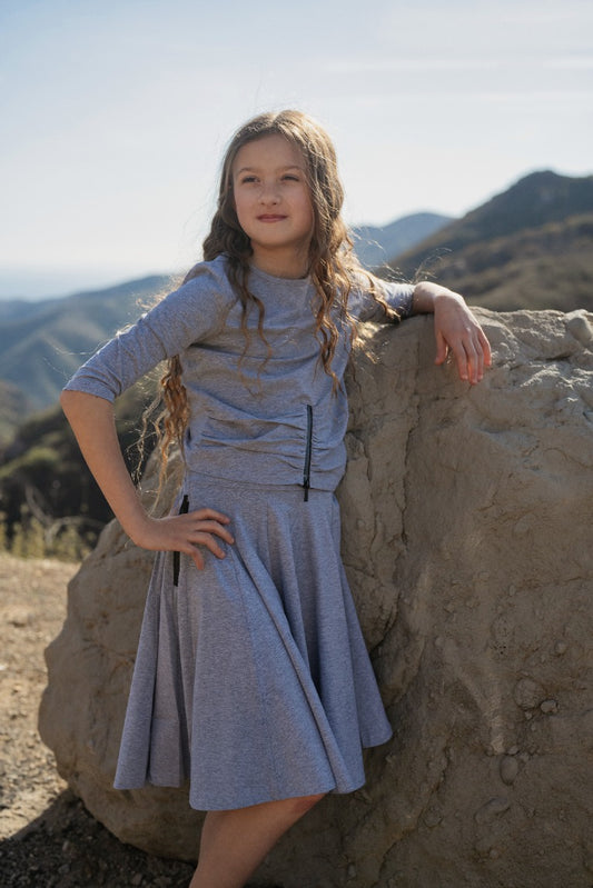 CIRCLE SKIRT WITH ZIP POCKETS