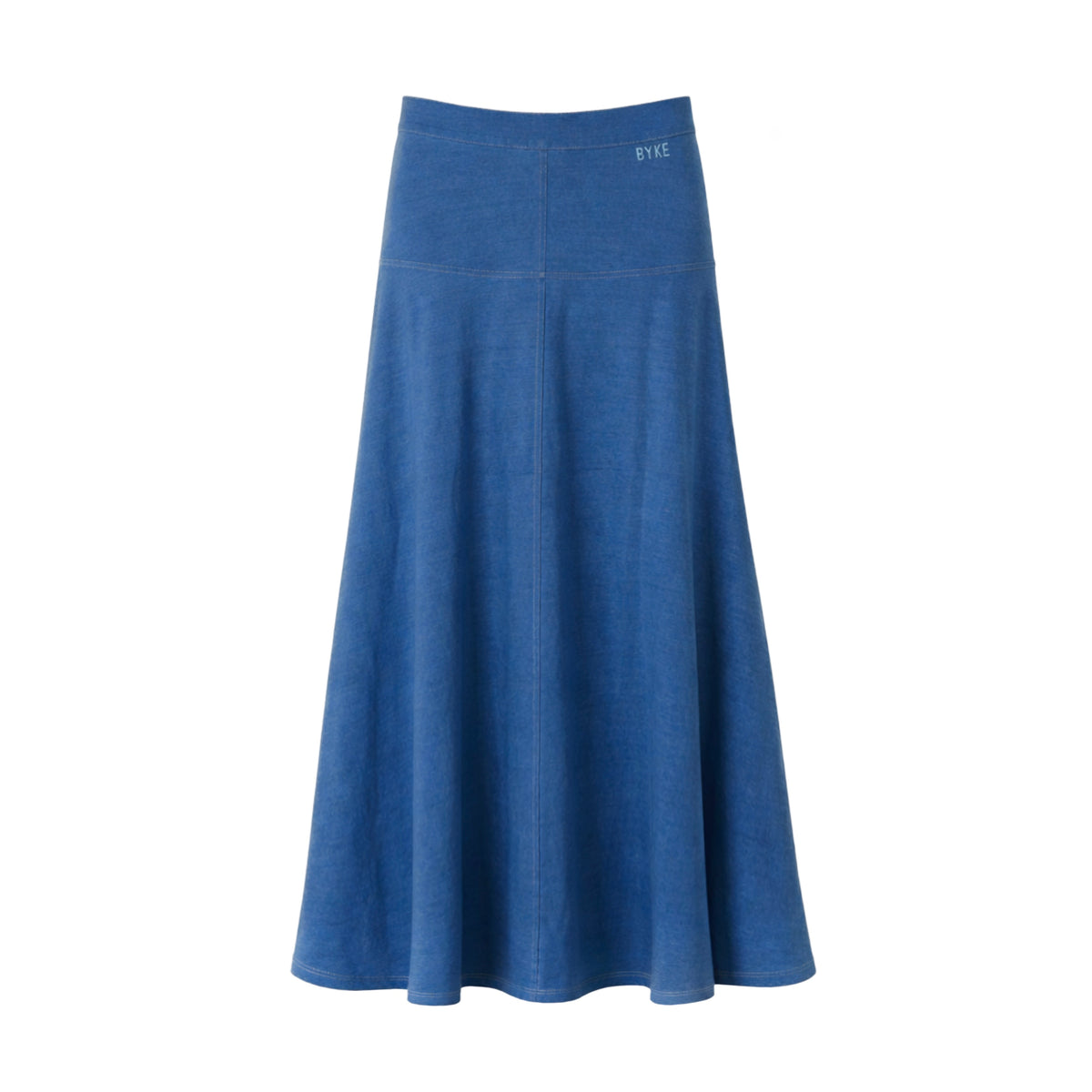 TOPSTITCHED STRETCH TEE SKIRT