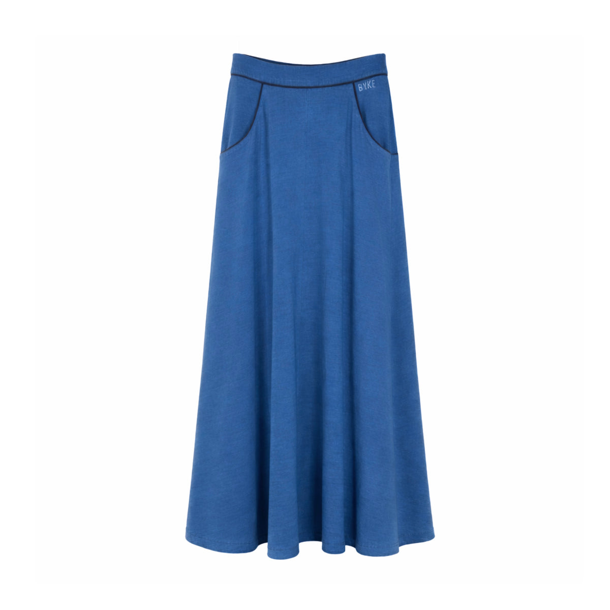 PIPING ACCENT A-LINE JERSEY SKIRT