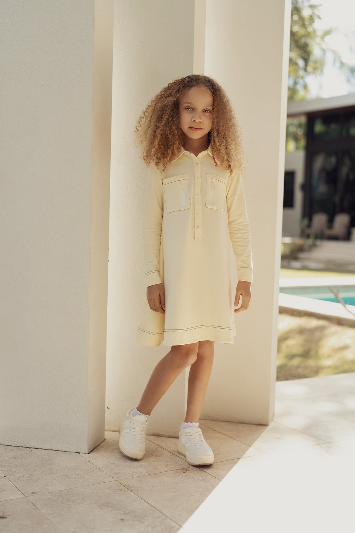 POCKET ZIP POLO DRESS