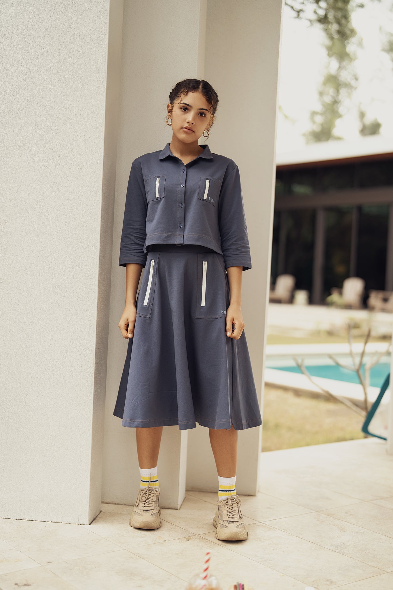 POCKET ZIP GIRLS TEE