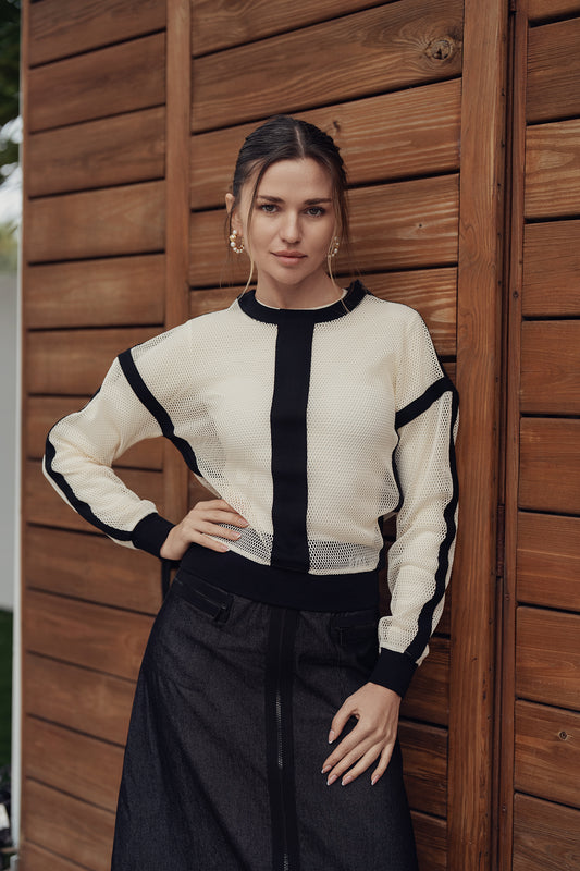 MESH DROP SLEEVE TOP